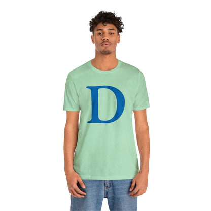 'Old French D' T-Shirt (Azure) | Unisex Standard Fit