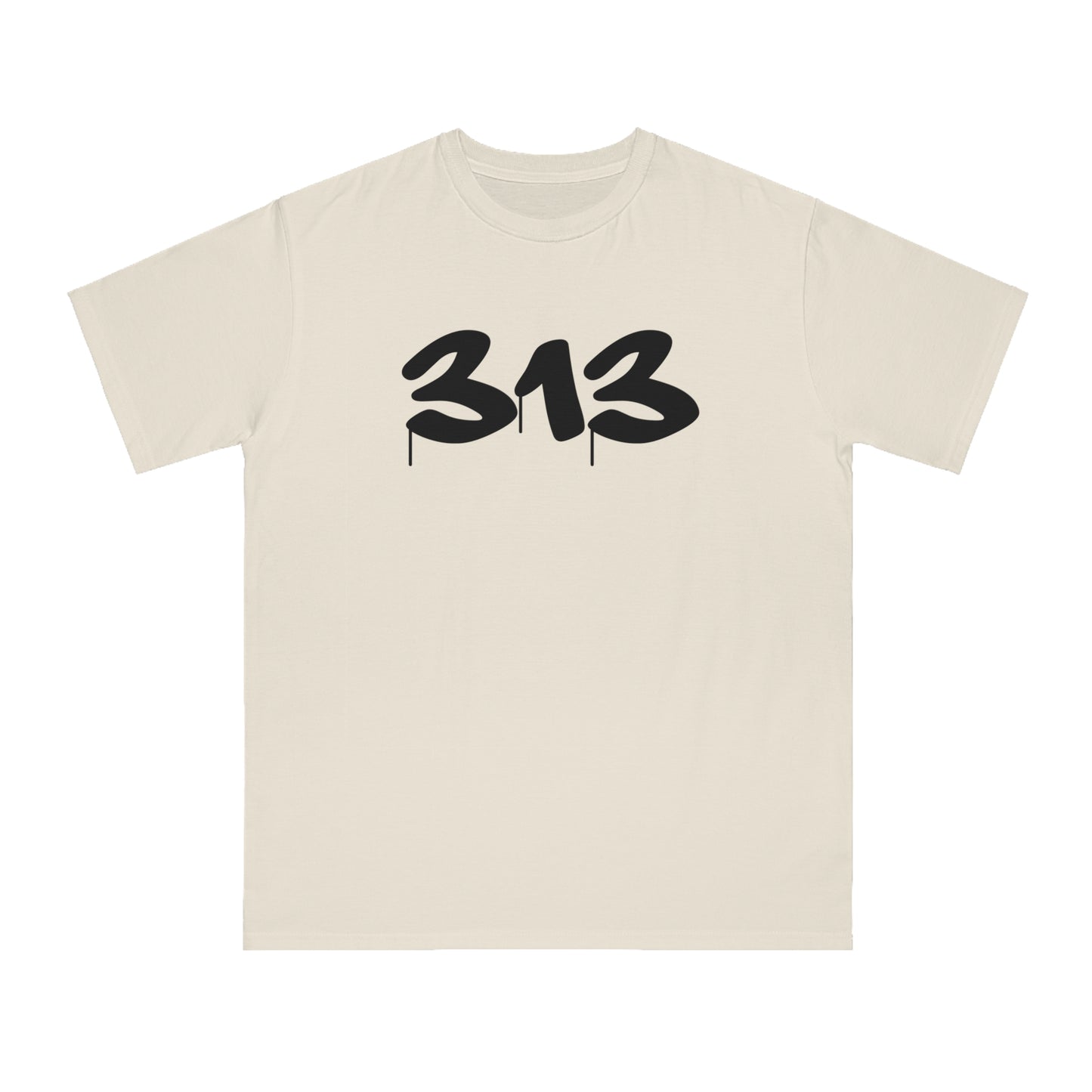 Detroit '313' T-Shirt (Tag Font) | Unisex Organic