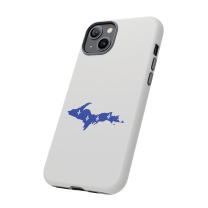 Michigan Upper Peninsula Tough Phone Case (Birch Bark White w/ UP Quebec Flag Outline) | Apple iPhone