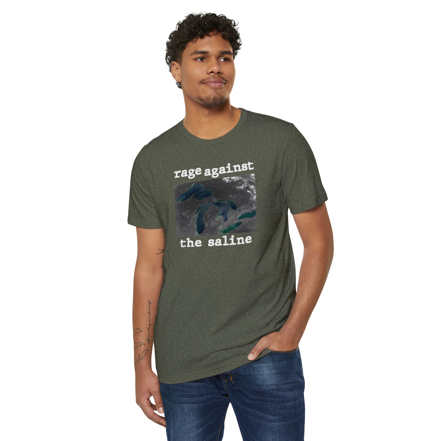 Great Lakes 'Rage Against The Saline' T-Shirt | Unisex Recycled Organic