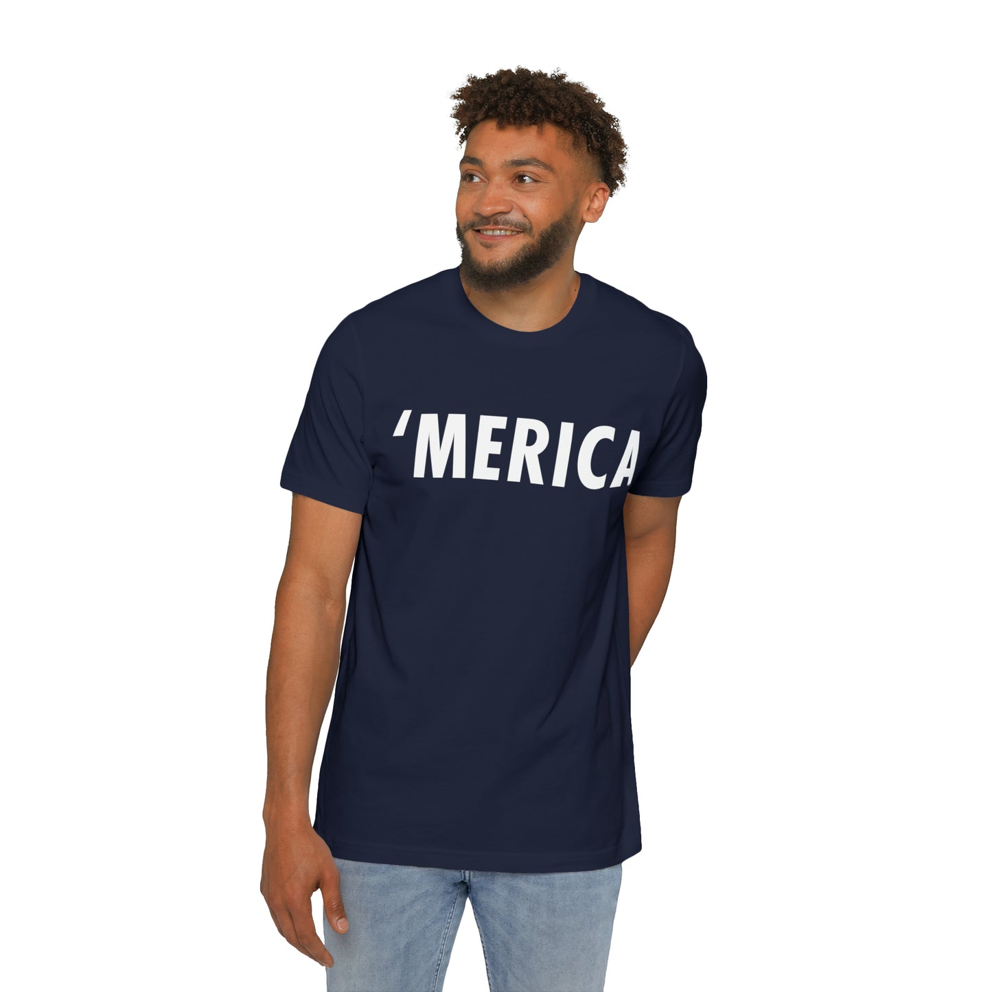 'Merica' T-Shirt (Oblique Sans Font) | Made in USA