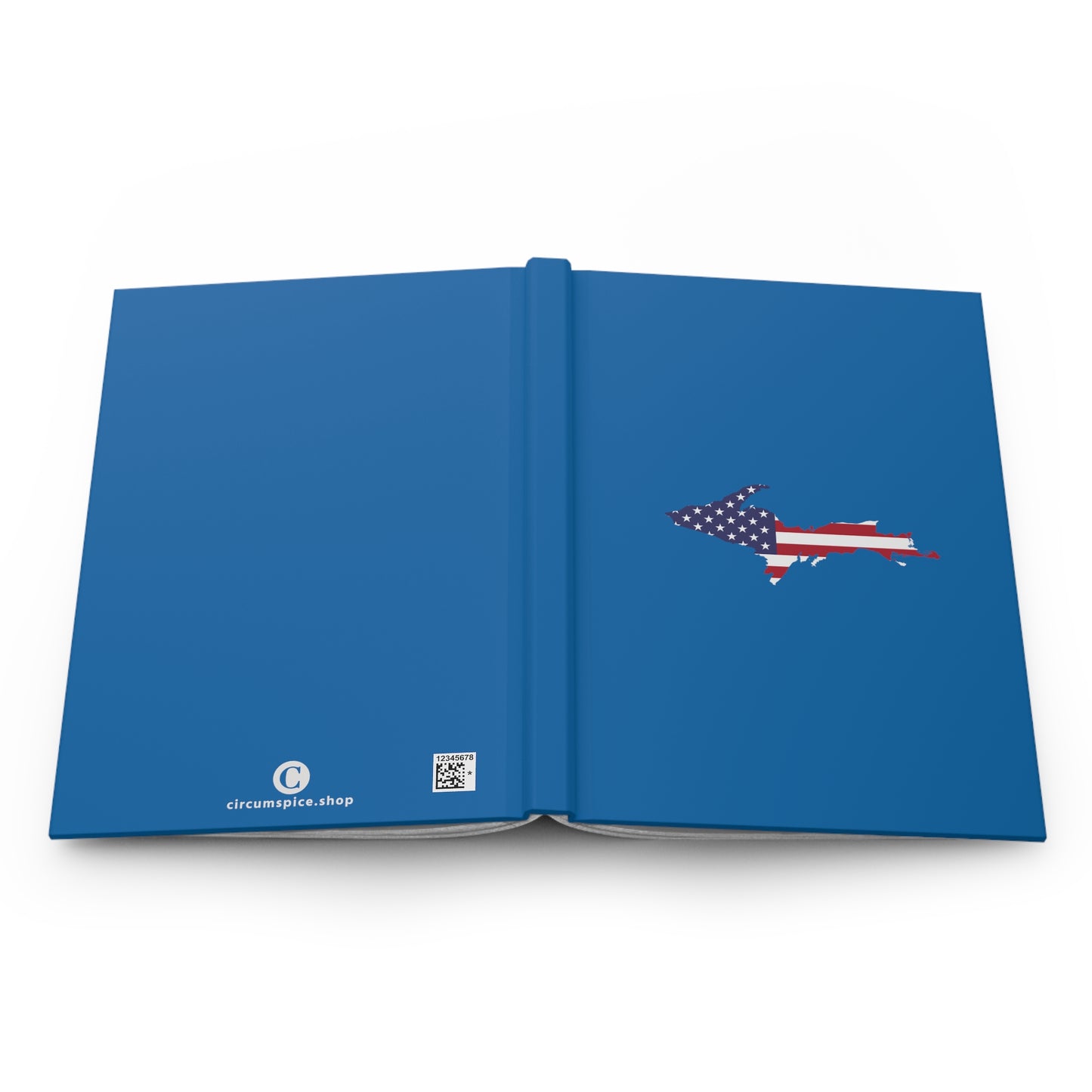 Michigan Upper Peninsula Hardcover Journal (w/ UP USA Flag) | Ruled - Azure