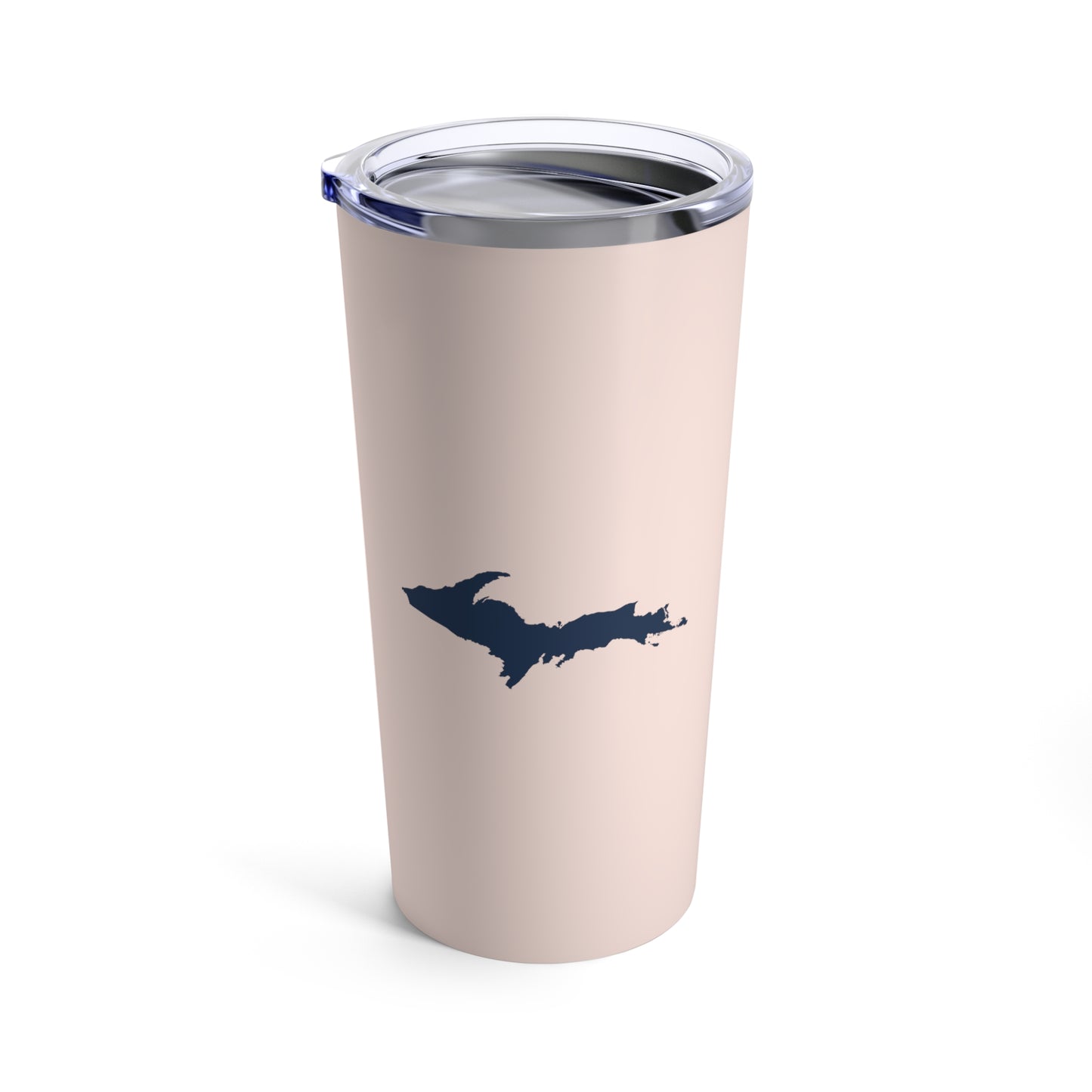 Michigan Upper Peninsula Tumbler (w/ UP Outline) | Champagne Pink - 20oz