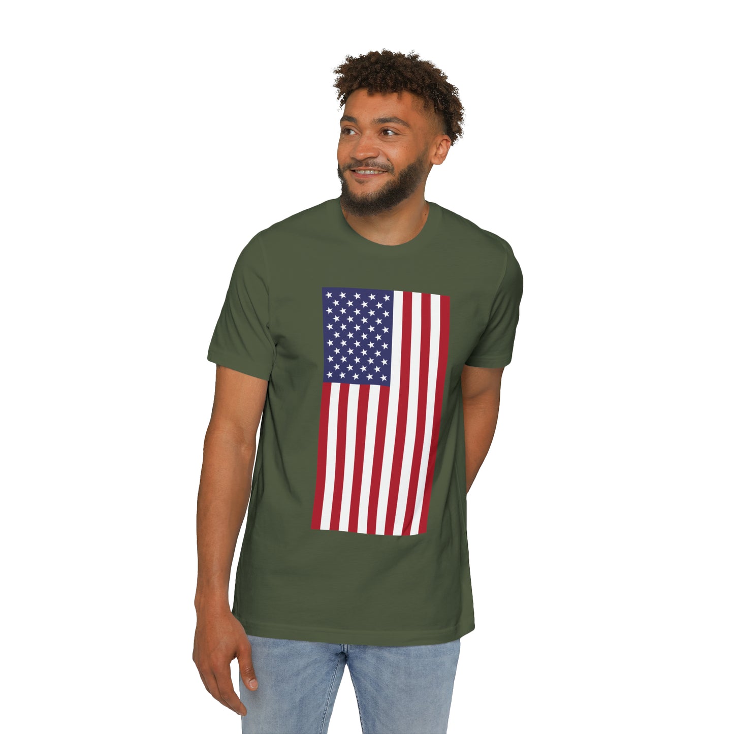 Vertical United States Flag T-Shirt | Made in USA