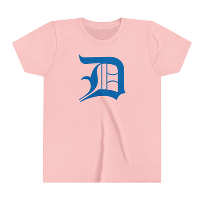 Detroit 'Old English D' T-Shirt (Azure) | Youth Short Sleeve