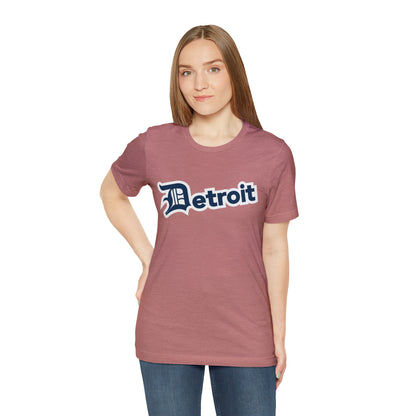 'Detroit' T-Shirt (Navy w/ Old English 'D') | Unisex Standard