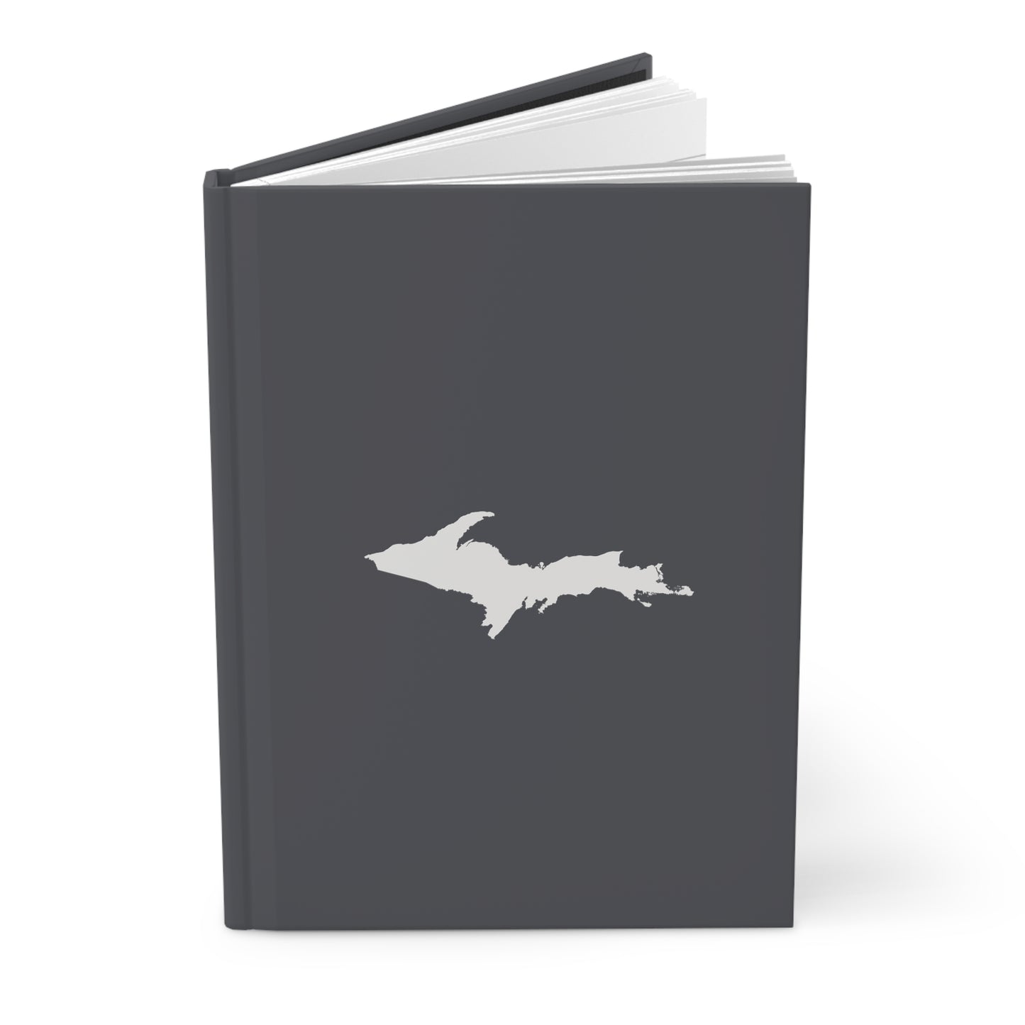 Michigan Upper Peninsula Hardcover Journal (Iron Ore Grey w/ UP Outline) | Ruled - 150pgs