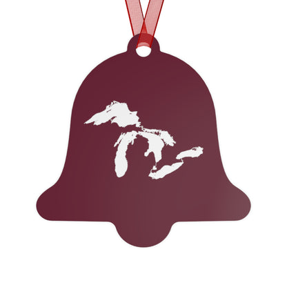 Great Lakes Christmas Ornament | Metal - Old Mission Burgundy