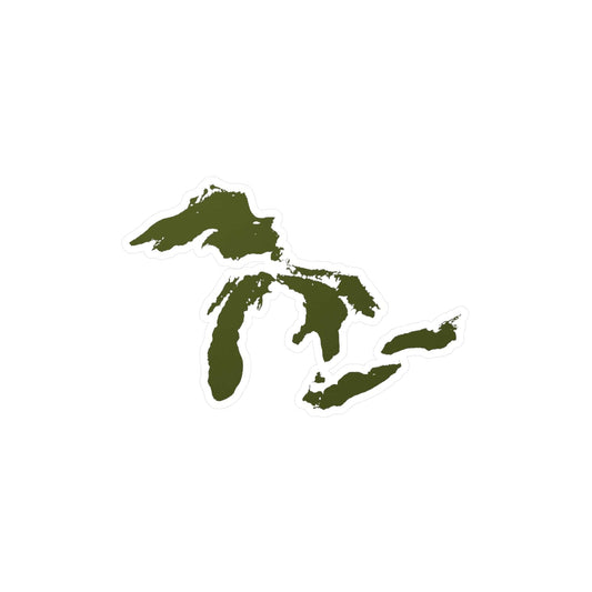 Great Lakes Kiss-Cut Windshield Decal | Army Green