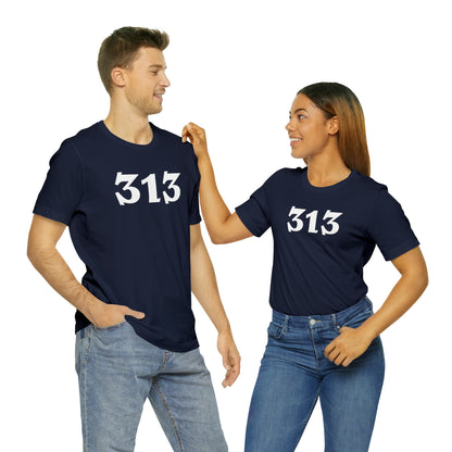 Detroit '313' T-Shirt (Angry Serif Font) | Unisex Standard Fit