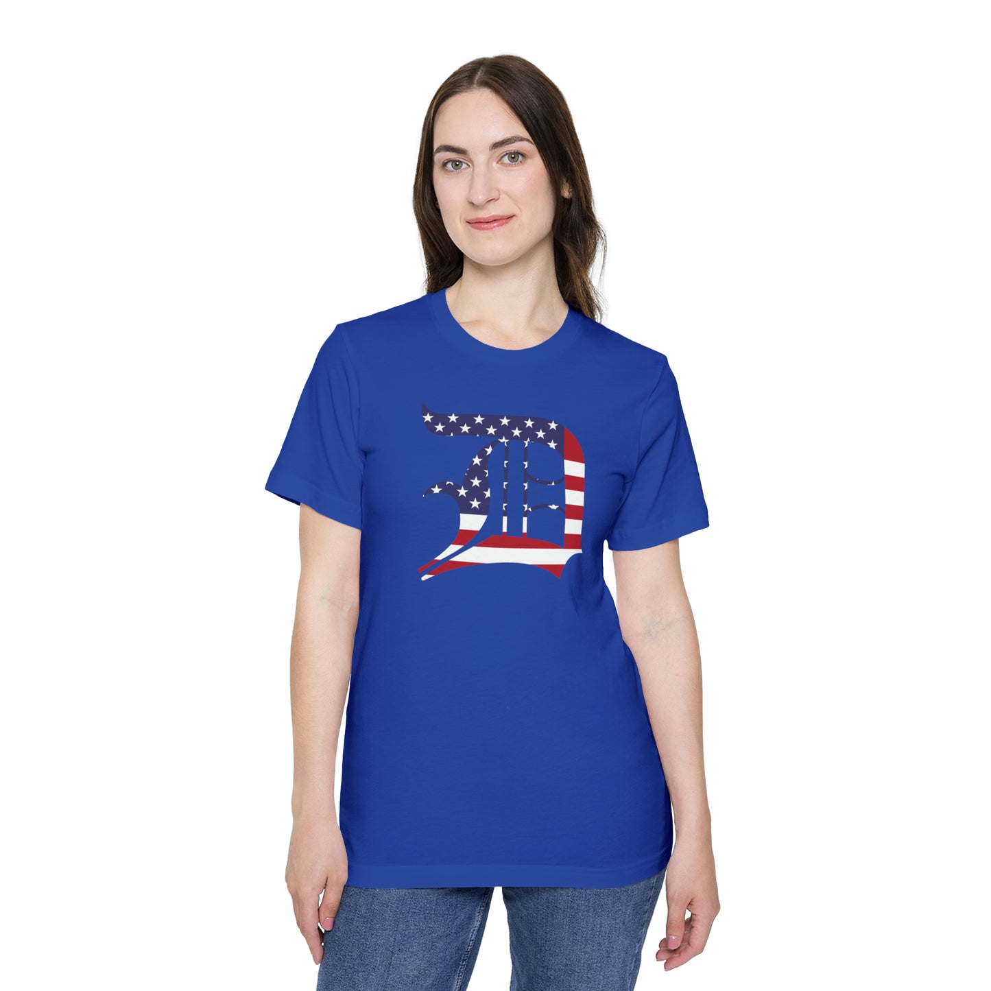 Detroit 'Old English D' T-Shirt (Patriotic Edition) | Made in USA