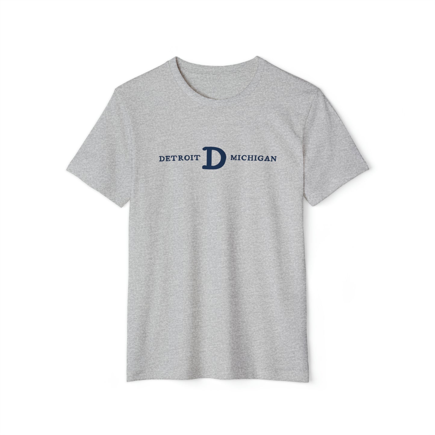 'Detroit Michigan' T-Shirt (w/ 'Old French D') | Unisex Recycled Organic