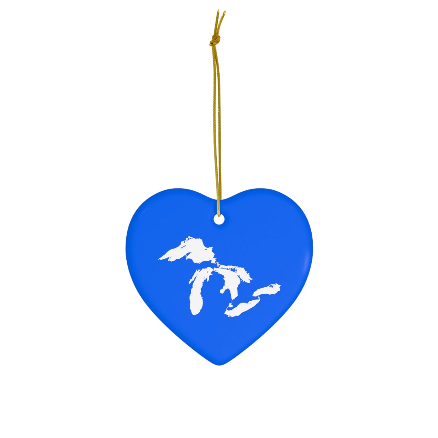 Great Lakes Christmas Ornament (Motor Town Blue) | Ceramic - 4 Shapes