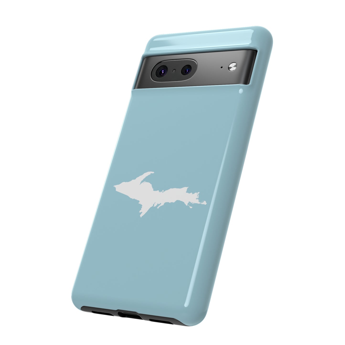 Michigan Upper Peninsula Tough Phone Case ('58 Caddie Blue w/ UP Outline) | Samsung & Pixel Android