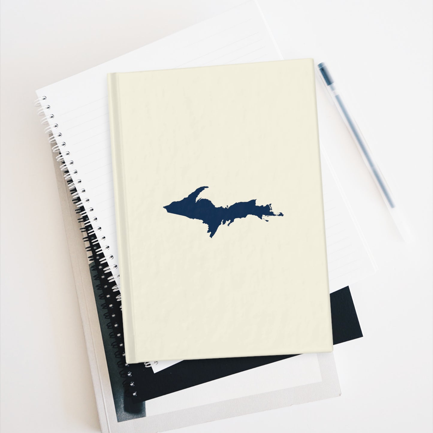 Michigan Upper Peninsula Blank Sketchbook (w/ UP Outline) | Ivory White