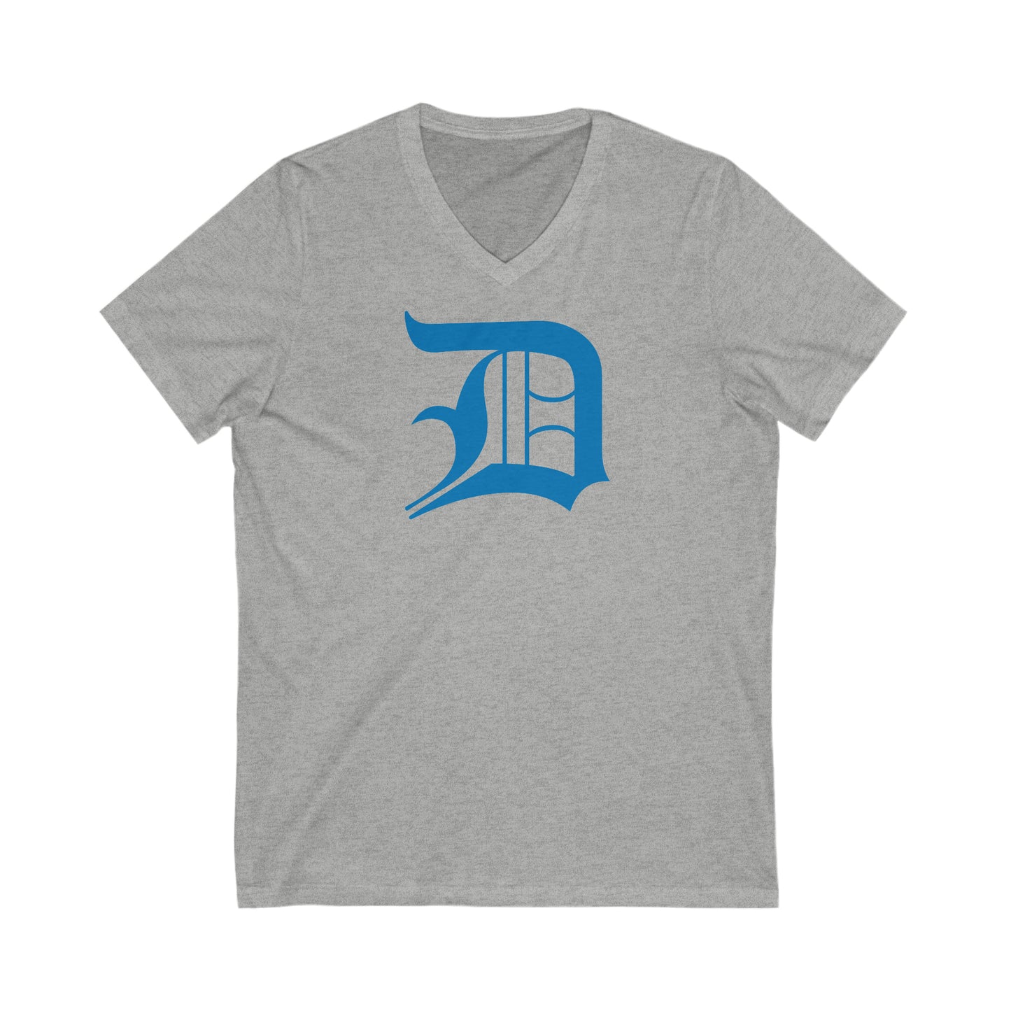 Detroit 'Old English D' T-Shirt (Azure) | Unisex V-Neck