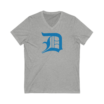 Detroit 'Old English D' T-Shirt (Azure) | Unisex V-Neck