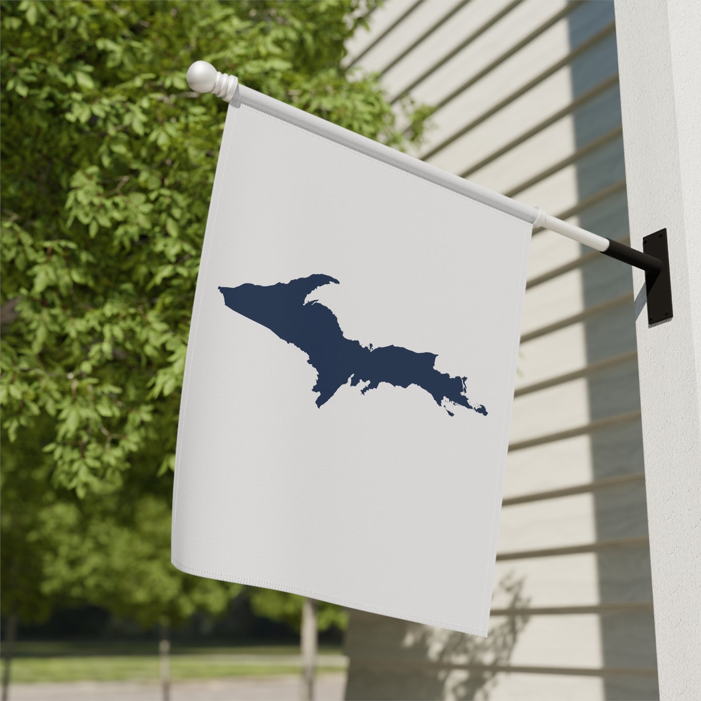 Michigan Upper Peninsula Home & Garden Flag (w/ UP Outline) | Birch Bark White