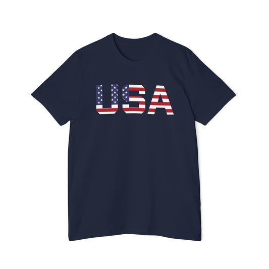 'USA' T-Shirt (Athletic Sans Flag Edition) | Made in USA