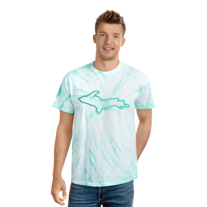 Michigan Upper Peninsula Tie-Dye T-Shirt (w/ UP Outline) | Unisex Cyclone