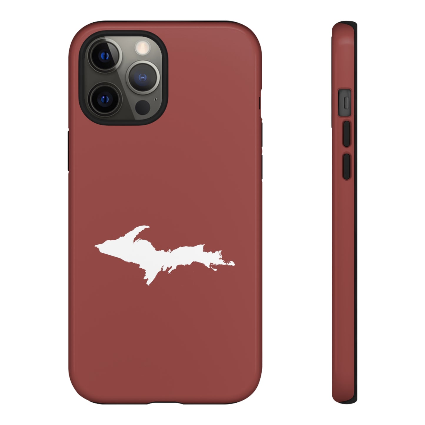 Michigan Upper Peninsula Tough Phone Case (Ore Dock Red w/ UP Outline) | Apple iPhone