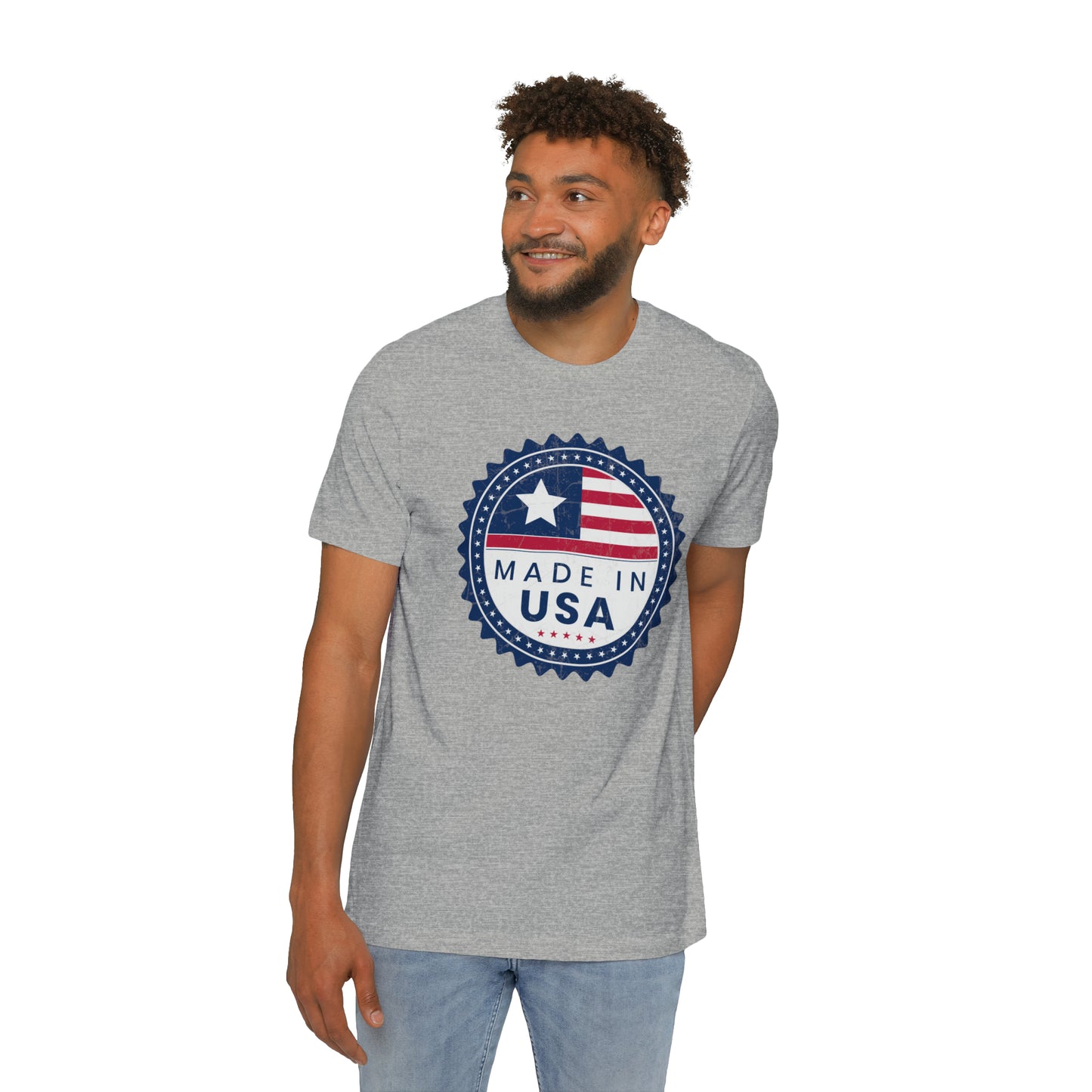 'Made in USA' T-Shirt (Cap Shape) | Made in USA