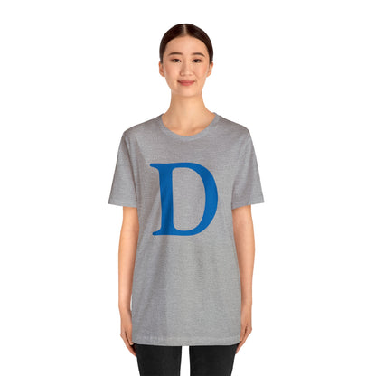 'Old French D' T-Shirt (Azure) | Unisex Standard Fit