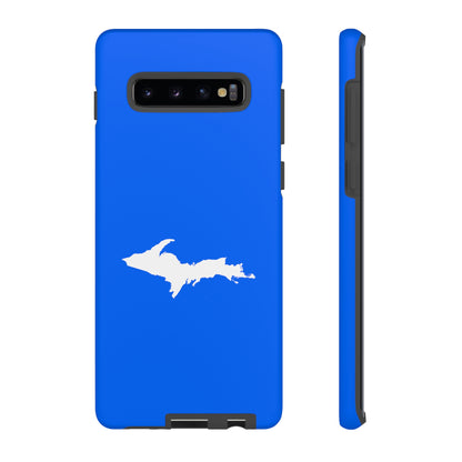 Michigan Upper Peninsula Tough Phone Case (Motor Town Blue w/ UP Outline) | Samsung & Pixel Android