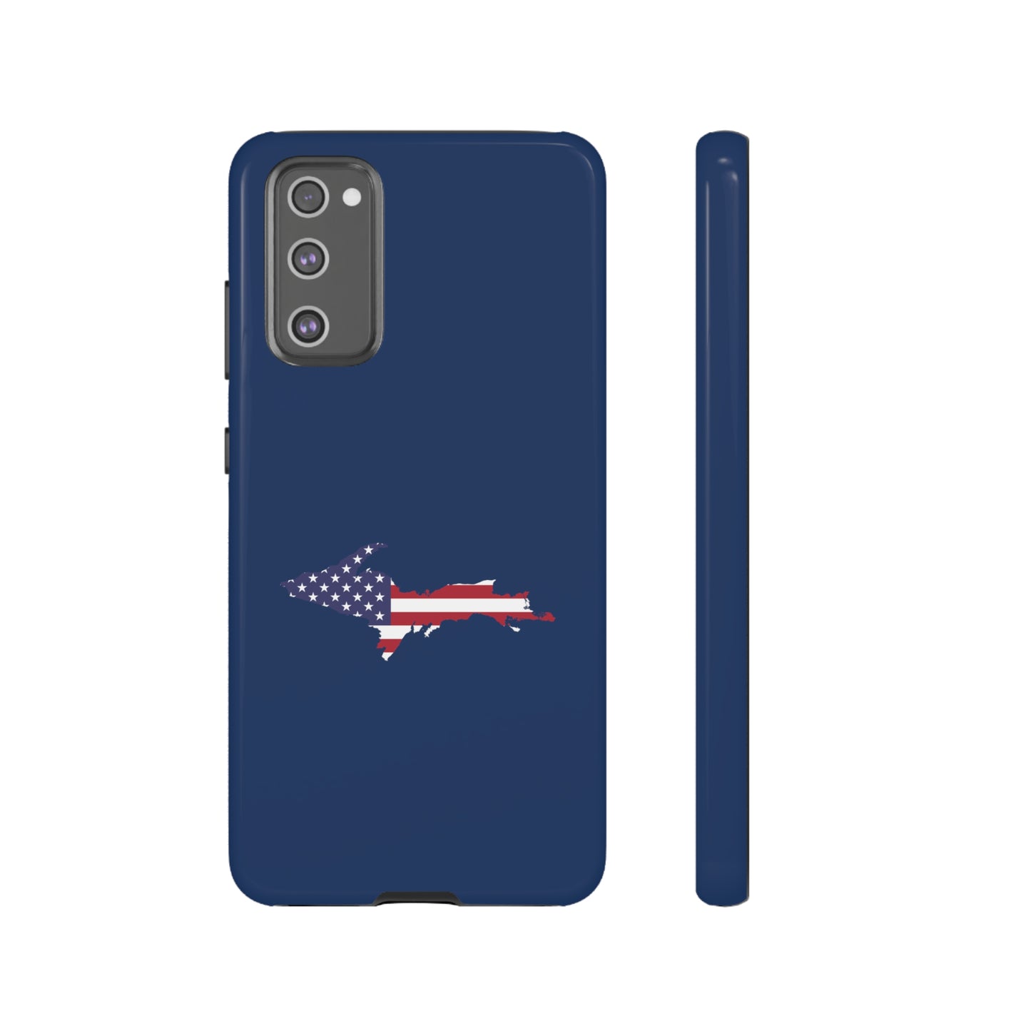 Michigan Upper Peninsula Tough Phone Case (Old Glory Blue w/ UP USA Flag Outline) | Samsung & Pixel Android