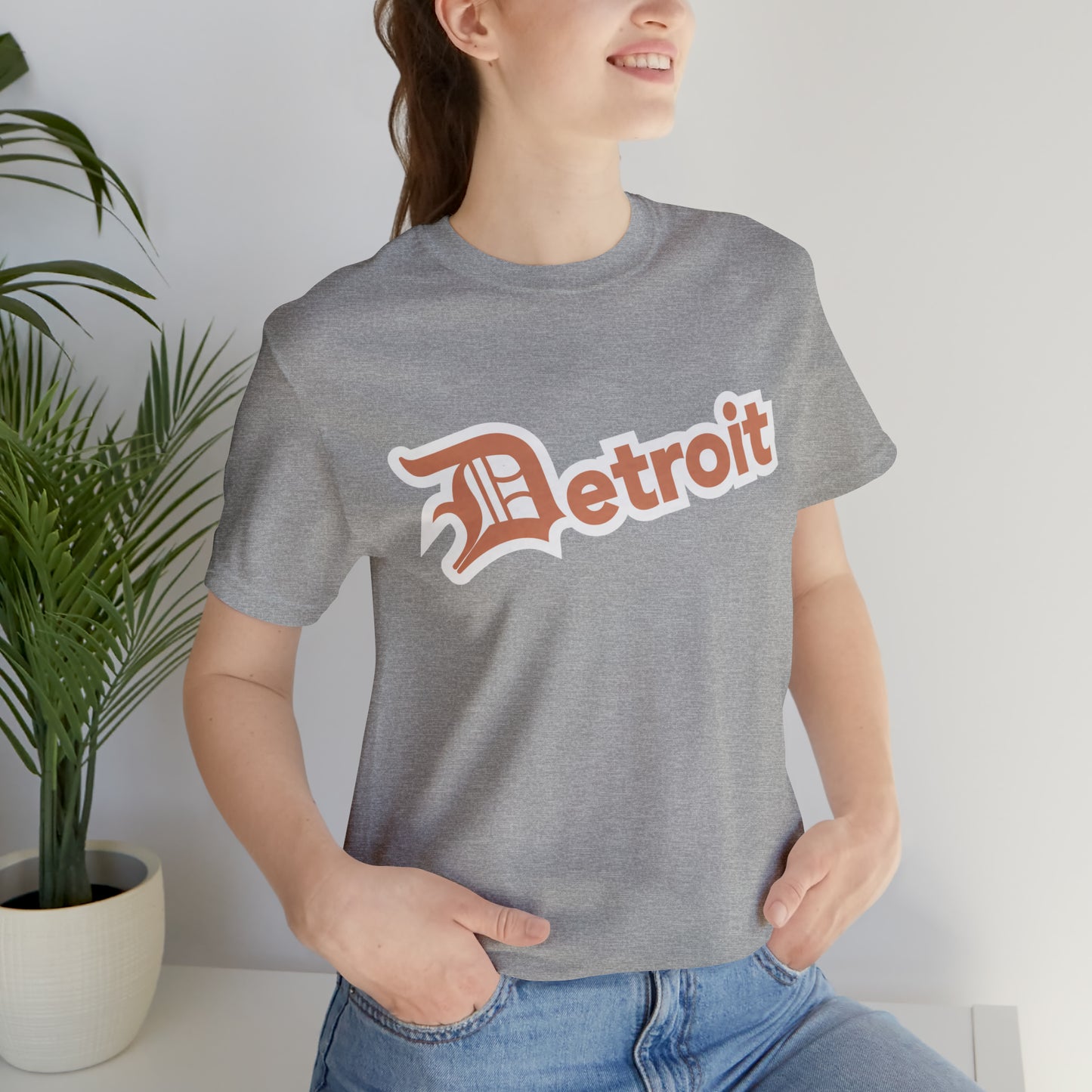 'Detroit' T-Shirt (Copper w/ Old English 'D') | Unisex Standard