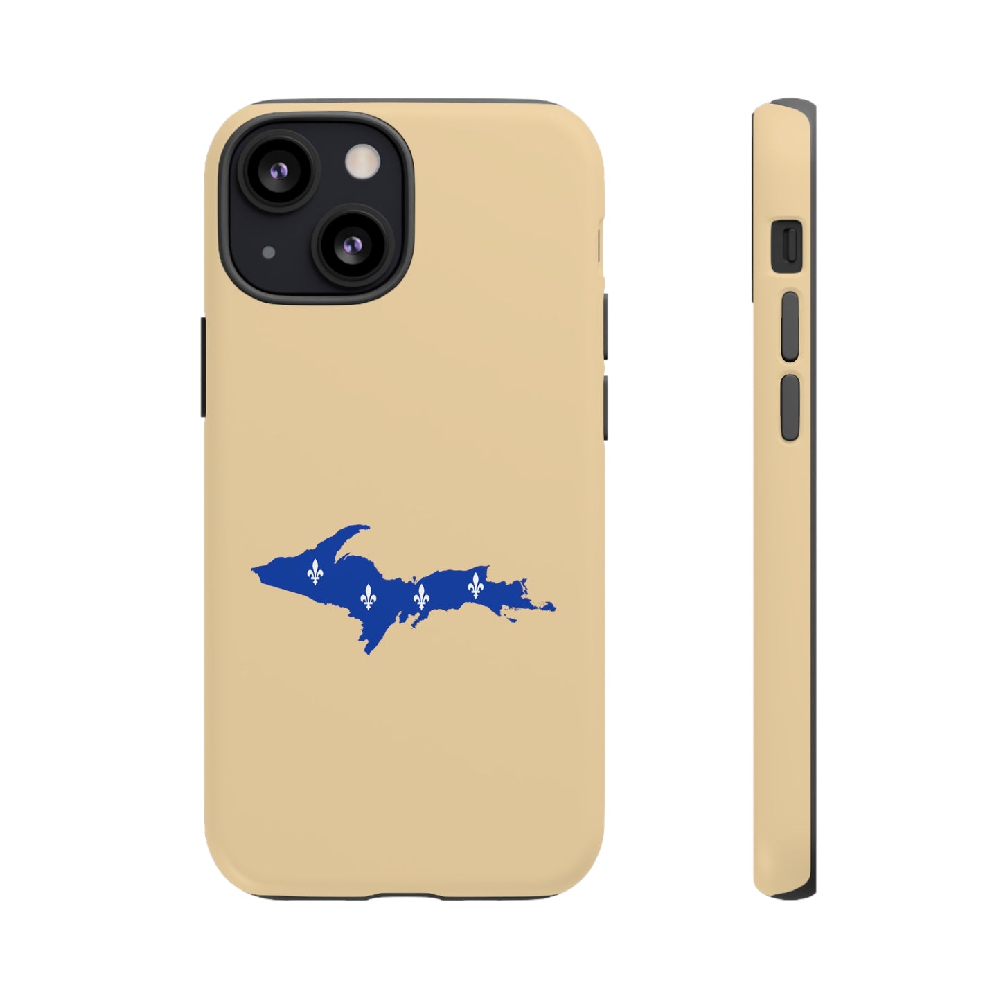 Michigan Upper Peninsula Tough Phone Case (Maple Color w/ UP Quebec Flag Outline) | Apple iPhone