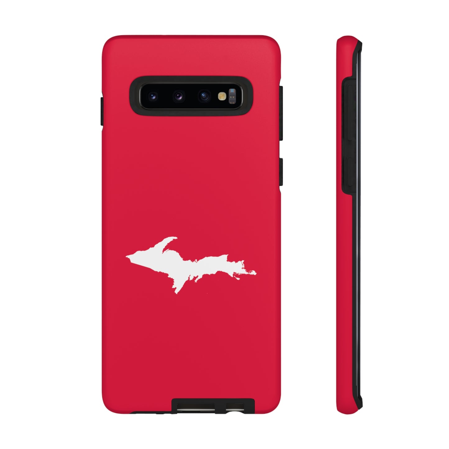 Michigan Upper Peninsula Tough Phone Case (Lighthouse Red w/ UP Outline) | Samsung & Pixel Android