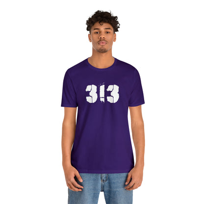 Detroit '313' T-Shirt (Spray Stencil Font) | Unisex Standard Fit