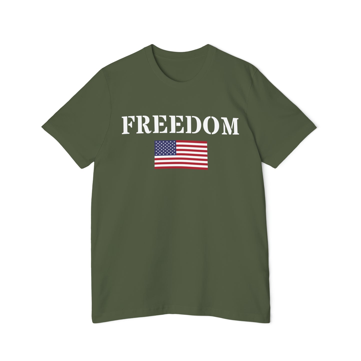 'Freedom' T-Shirt (Army Stencil Flag Edition) | Made in USA