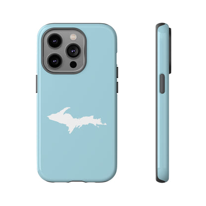 Michigan Upper Peninsula Tough Phone Case ('58 Caddie Blue w/ UP Outline) | Apple iPhone