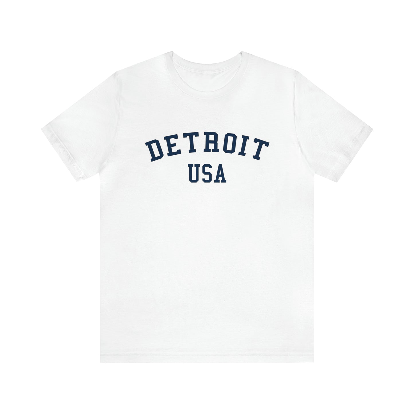 'Detroit USA' T-Shirt (Collegiate Font) | Unisex Standard