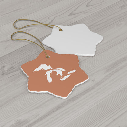 Great Lakes Christmas Ornament (Copper) | Ceramic - 4 Shapes