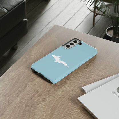 Michigan Upper Peninsula Tough Phone Case ('58 Caddie Blue w/ UP Outline) | Samsung & Pixel Android