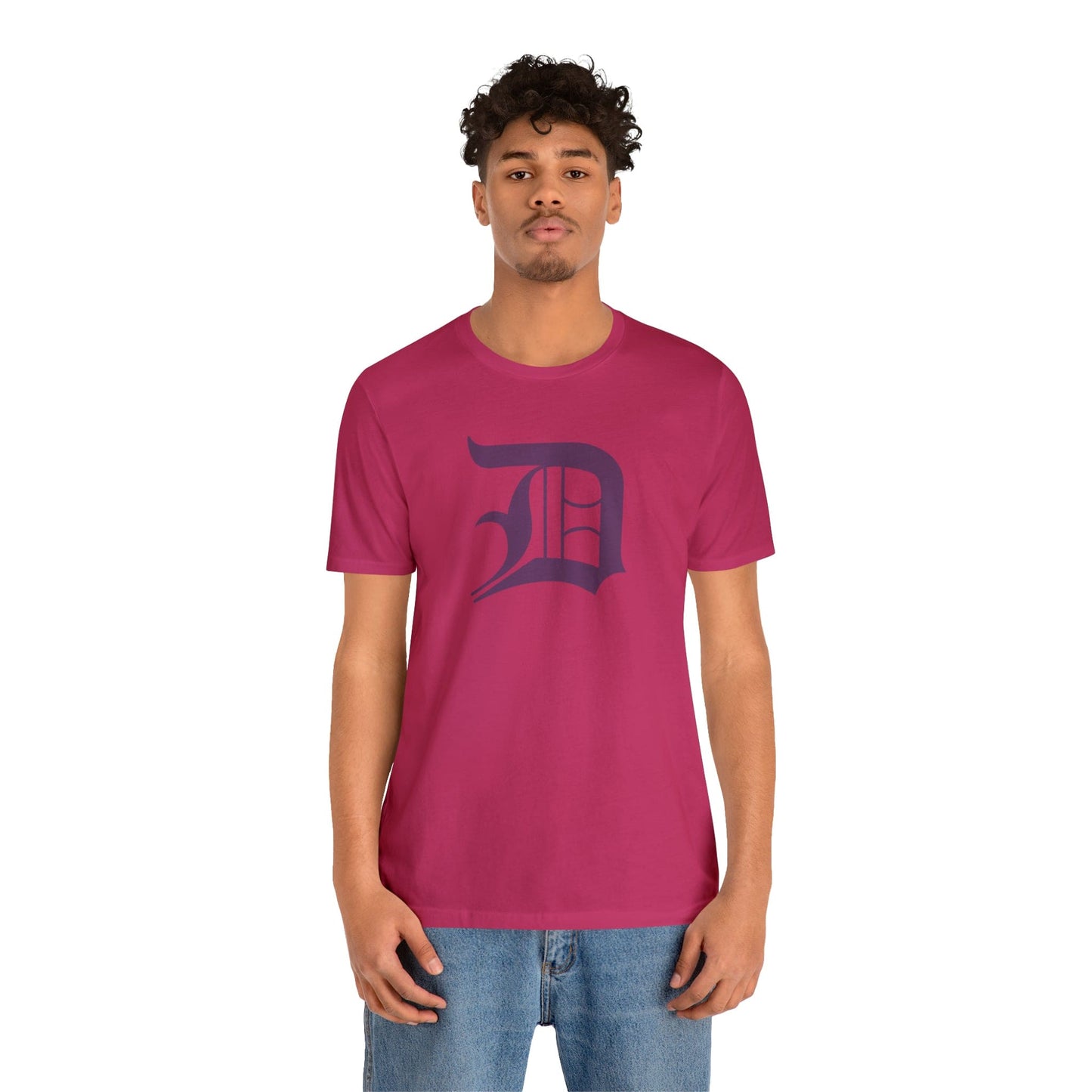 Detroit 'Old English D' T-Shirt (Plum) | Unisex Standard