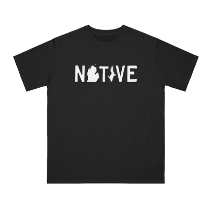 Michigan 'Native' T-Shirt (Licence Plate Font) | Organic Unisex