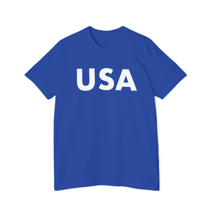 'USA' T-Shirt (Geometric Sans Font) | Made in USA