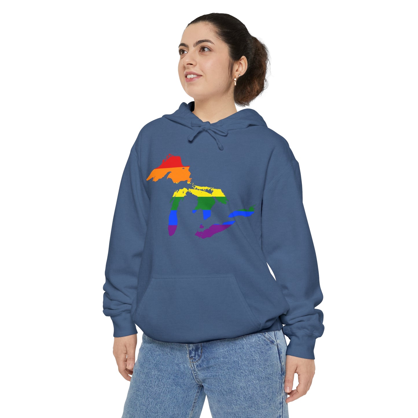 Great Lakes Hoodie (Rainbow Pride Edition) | Unisex Garment-Dyed