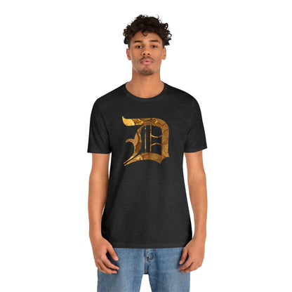 Detroit 'Old English D' T-Shirt (Gold Bullion Edition) | Unisex Standard