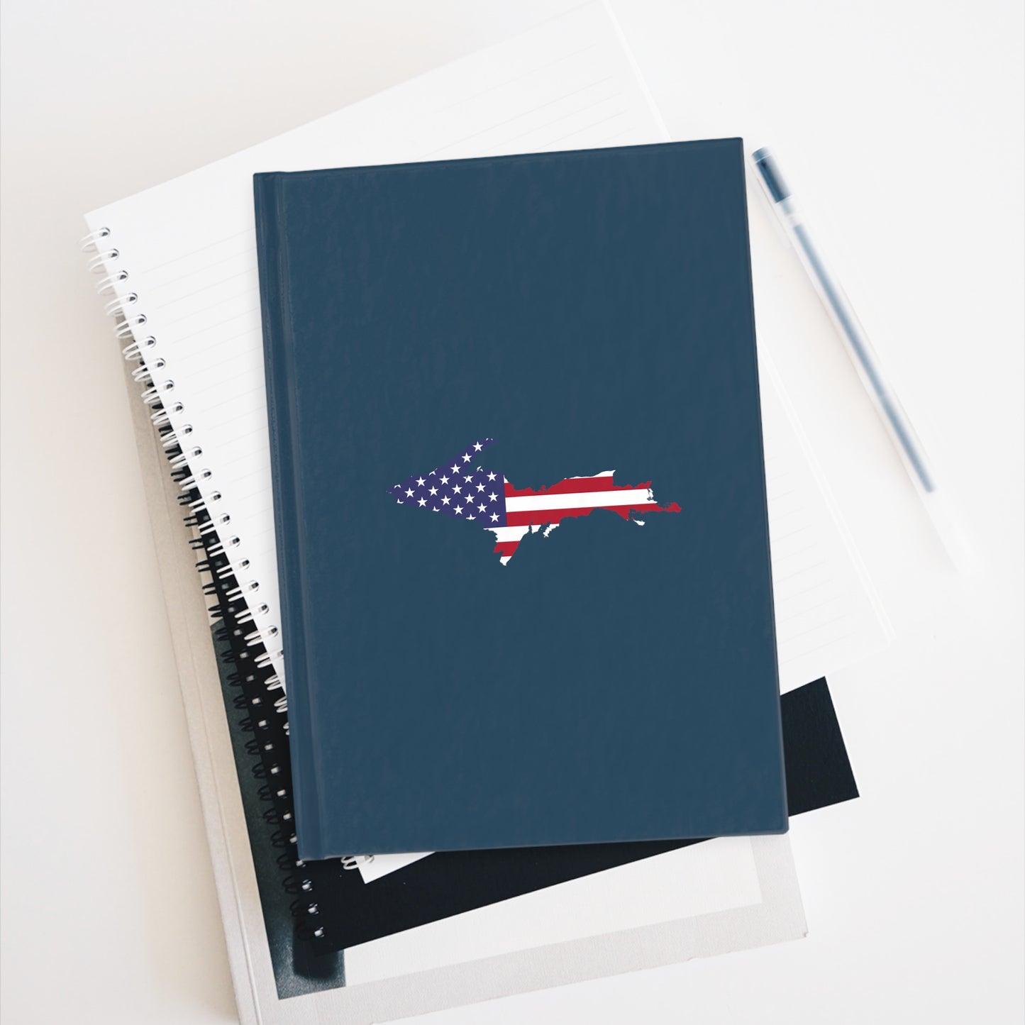 Michigan Upper Peninsula Blank Sketchbook (w/ UP USA Flag) | '37 Caddie Blue