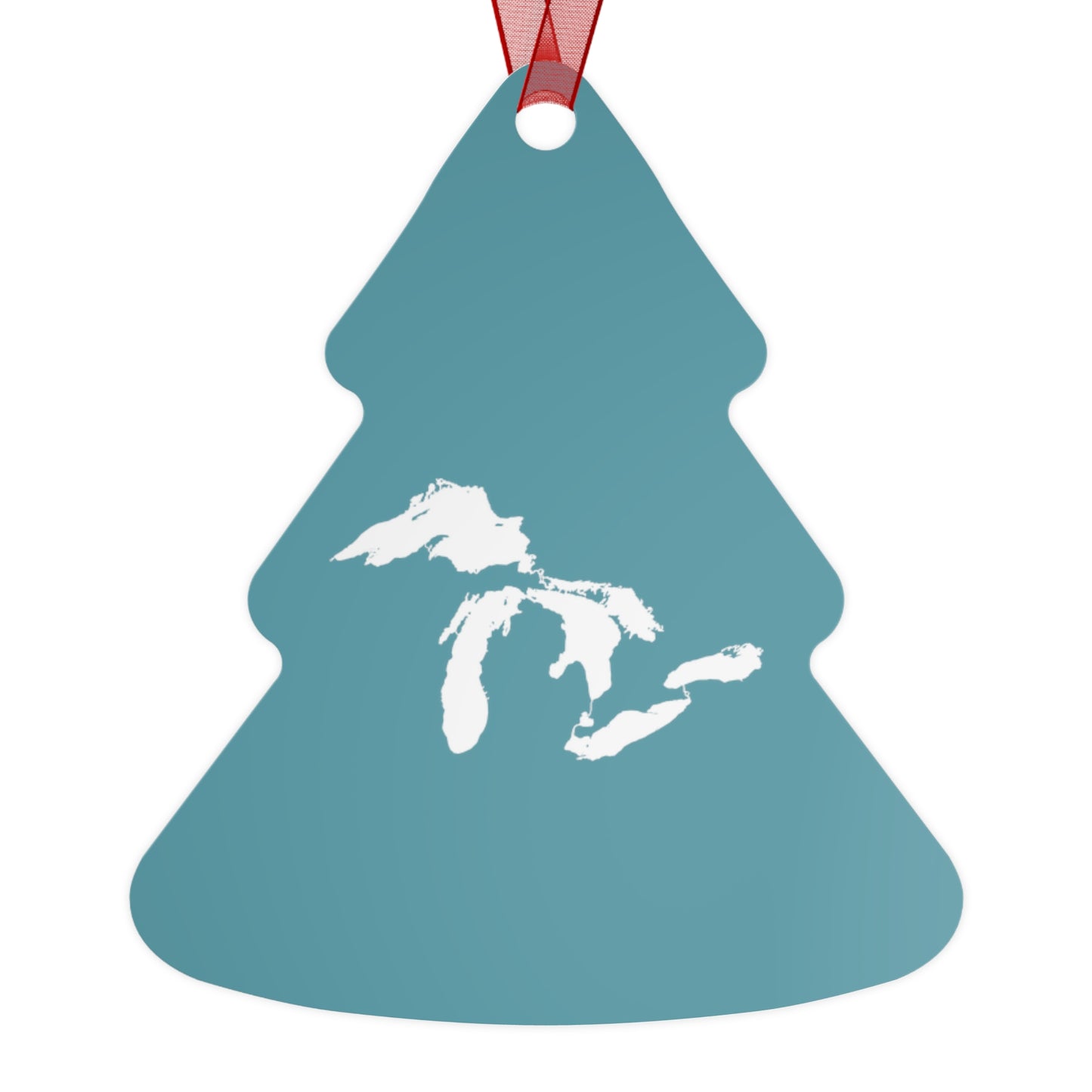 Great Lakes Christmas Ornament | Metal - Huron Blue