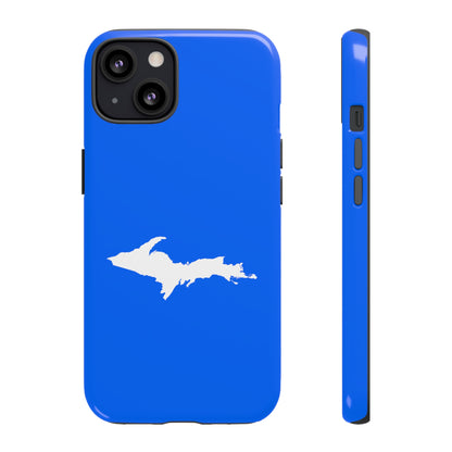 Michigan Upper Peninsula Tough Phone Case (Motor Town Blue w/ UP Outline) | Apple iPhone