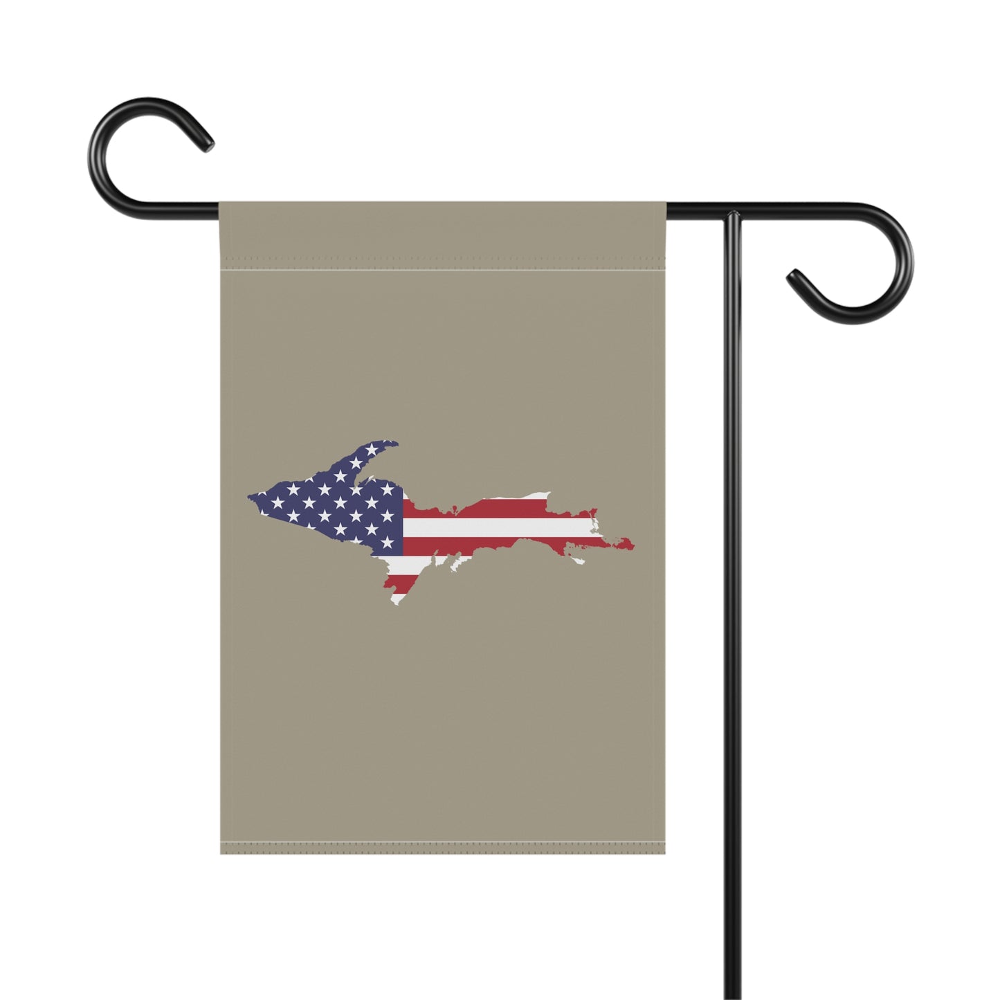 Michigan Upper Peninsula Home & Garden Flag (w/ UP USA Flag) | Petoskey Stone Beige