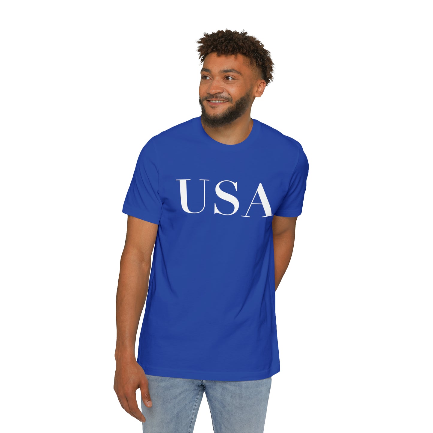 'USA' T-Shirt (Didone Font) | Made in USA