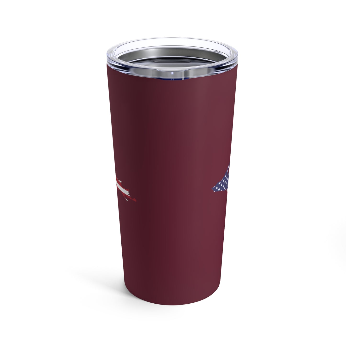 Michigan Upper Peninsula Tumbler (w/ UP USA Flag) | Old Mission Burgundy - 20oz