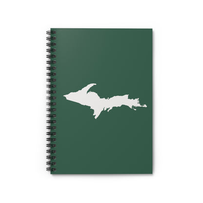 Michigan Upper Peninsula Spiral Notebook (w/ UP Outline) | Ginger Ale Green